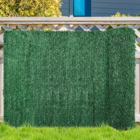 Abaseen 1m x 3m Artificial Conifer Hedge Garden Screening - Weather Resistant Plastic Garden Privacy Screen - Garden Fence
