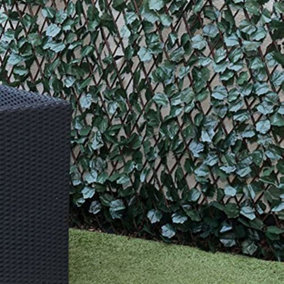 Abaseen 1mx2m Maple Leaf Ivy Expanding Willow Trellis Artificial Screen Garden Fence