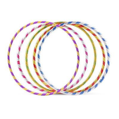 Abaseen 2 pc 55cm Multicolor Hula Hoops  Exercise Hoop for Kids and Adults, Fitness Hula Hoop Suitable for Lose Weight