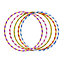 Abaseen 2 pc 65cm Multicolor Hula Hoops  Exercise Hoop for Kids and Adults, Fitness Hula Hoop Suitable for Lose Weight