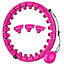 Abaseen 24 Knots Pink Weighted Hula Hoop with Weight Ball for Adults, Detachable & Adjustable Size, Weight Loss Hula Hoop
