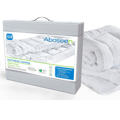 Abaseen 4 Inches Mattress Topper Super King Size Bed 183x200x10cm Super