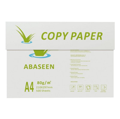 Abaseen 5 Reams 2500 Sheets Printer Paper A4 White - 80 GSM - 210x297mm A4 Printer Paper - Multipurpose Printer Paper