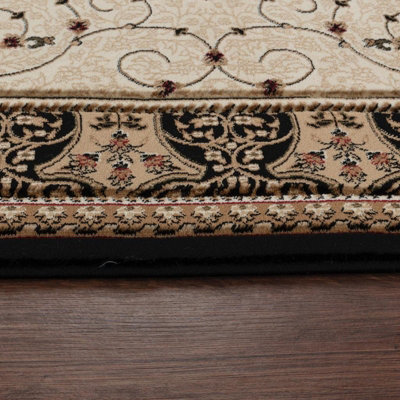 Abaseen 60x110 cm Brown Royal Tabriz Rug Classic Oriental Rug 10mm Soft Pile Washable Area Rugs for Home and Office