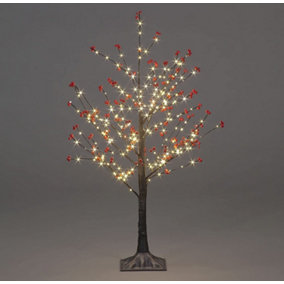 Abaseen 6FT Pre-Lit Brown Twig Tree, Artificial Christmas Tree with 96 Warm White LEDs, Decoration for Wedding, Holiday Halloweeen