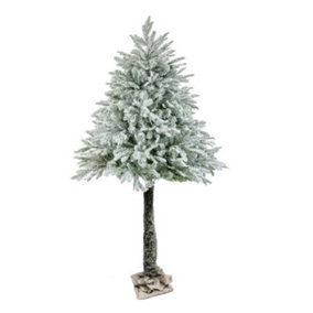 Abaseen - 6FT Snowy Half Parasol Artificial Christmas Tree, Xmas Tree for Home, Office, Indoor Decoration
