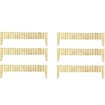 Abaseen 6X Large Wood Wooden Picket Fence Border Fence Garden Fencing Panels for Grass Lawn Plants Flowers  1 x 1M