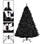 Abaseen 7FT Black Artificial Christmas Tree, 1000 Tips Xmas Tree Easy Assembly Foldable Reusable Strong Stand, Indoor Outdoor De
