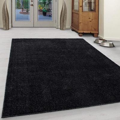 Abaseen 80x150cm Anthracite Small Large ATA Rug Modern Rugs Rectangular Size Soft Touch 9mm Pile Height Area Rugs Non Shedding