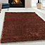 Abaseen 80x150cm Terracotta Cosy Shaggy Rug, Rectangular Extra Soft Touch 5cm Heavy Thick Pile, Modern Area Rugs Living & Bedroom