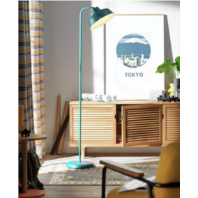 Abaseen Benson Floor Lamp - Blue Modern Lamp Stylish Minimalism to Illuminate Your Space
