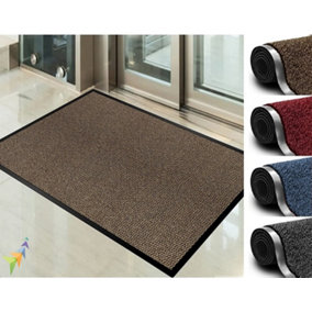 Abaseen Brown 90x150cm Door Mat Heavy Duty Indoor Outdoor