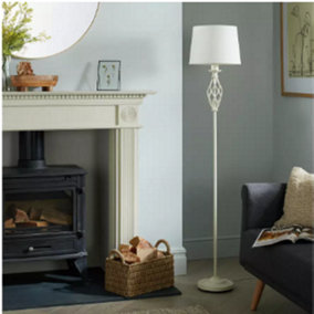 Abaseen Cream Twist Floor Lamps - Modern Floor Lamp for Bedroom and Living Room Decor