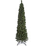Abaseen Green 6ft Prelit Pencil Slim Artificial Christmas Tree 170LEDs, Xmas Tree with 555 Tips