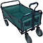 Abaseen Green Foldable Garden Trolley Heavy Duty Folding Cart Trolley on Wheels with Adjustable Handle and 80Kg Weight Capacity