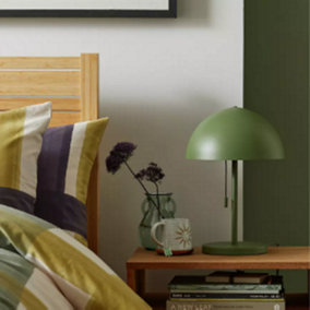 Abaseen Green Mushroom 40cm Metal Table Lamp - Modern Lamp for Bedroom, Living Room and Office