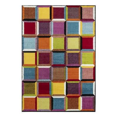 Abaseen Multicoloured Rug 60x220cm Vibrant Durable Living Room Rugs