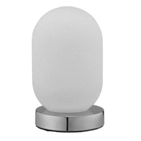 Abaseen Pill Opal Glass Touch Lamp - Modern Small Lamp - Desk Lamps with Touch Base