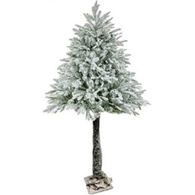 Abaseen Snowy Green 6ft Half Parasol Christmas Tree Artificial