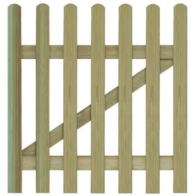 Abaseen Wooden Picket Garden Gate, Pressure-Treated Wooden Pedestrian Gate, Durable & Weather Resistant 90cm x 90cm x 4cm