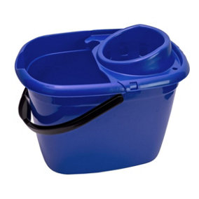 Abbey 12 litre plastic socket mop bucket (Blue)