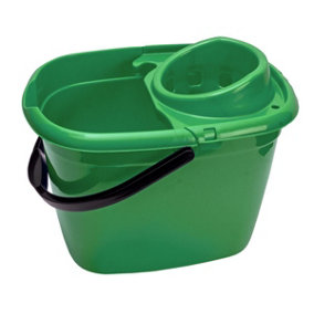 Abbey 12 litre plastic socket mop bucket (Green)