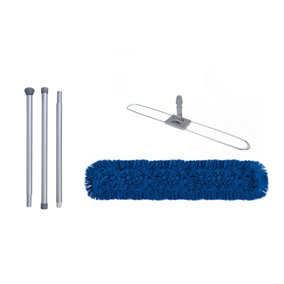 Abbey 80 Centimetre Blue Sweeper Mop Kit with Handle and Frame. Ideal to use on all hard floors