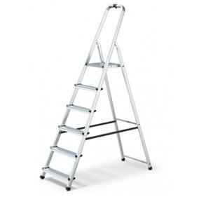Abbey Aluminium Platform Step Ladder - 6 Tread