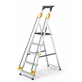 Abbey Aluminium Safety Platform Step Ladders - 5 Tread