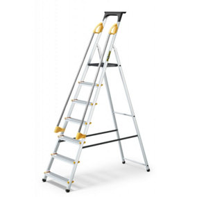 Abbey Aluminium Safety Platform Step Ladders - 7 Tread