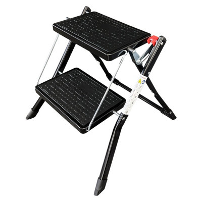 Abbey Easy Reach Step Stool - 2 Tread in Black