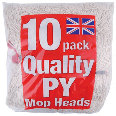Abbey No.14 Twine Mop Heads (Pack of 10) White (One Size)
