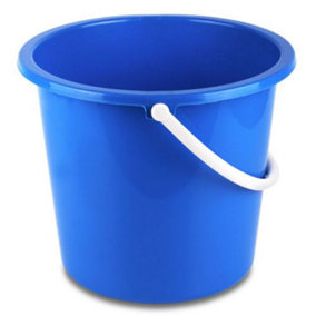Abbey Round Plastic Homeware Bucket -Blue