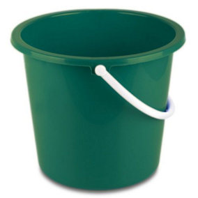 Abbey Round Plastic Homeware Bucket -Green