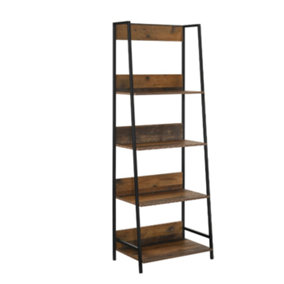 Abbey Rustic Industrial Filling Cabinet Bookcase 4 Tier Shelving