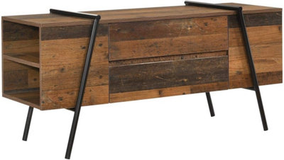 Abbey TV Unit Stand Cabinet Rustic Industrial Living Room Furniture