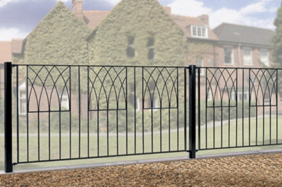ABBI Metal Garden Fence Panel 1830mm GAP x 812mm High ABZP01 - 3