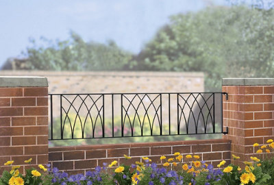 ABBI Metal Garden Railing Panel 1830mm GAP x 395mm High ABZP06 - 3
