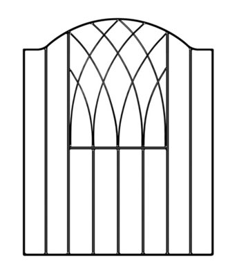 ABBI Metal Low Bow Top Garden Gate 880mm GAP x 942mm High VESB