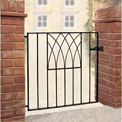 ABBI Metal Low Flat Top Garden Gate 991mm GAP x 812mm High ABZP33 - 3
