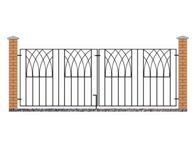 ABBI Metal Scroll Driveway Gate 2413mm GAP x 812mm High ABZP10 - 3