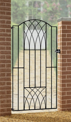 ABBI Metal Tall Bow Top Garden Gate 880mm GAP x 1798mm High VETB - 3