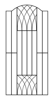 ABBI Metal Tall Bow Top Garden Gate 955mm GAP x 1798mm High VETC