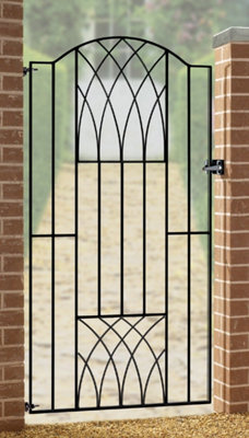 ABBI Metal Tall Bow Top Garden Gate 955mm GAP x 1798mm High VETC - 3