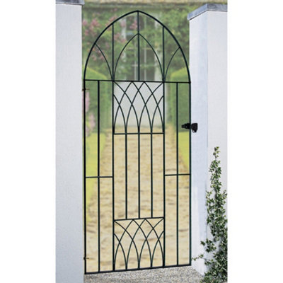ABBI Metal Tall Bow Top Garden Gate 991mm GAP x 1988mm High ABZP43 - 3