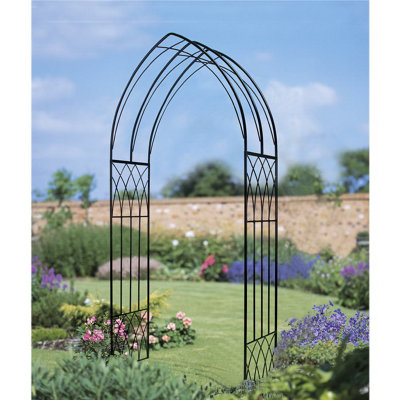 ABBI Modern Metal Rose Arch Arbour 1100mm Wide x 2286mm High ARA43