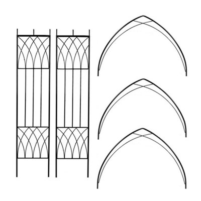 ABBI Modern Metal Rose Arch Arbour 1100mm Wide x 2286mm High ARA43