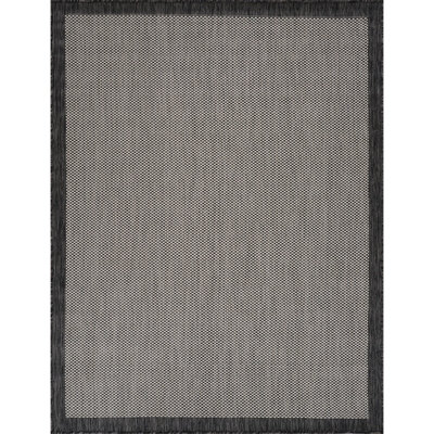 ABBY In- & Outdoor Modern Black/Cream Area Rug 160 x 213 cm