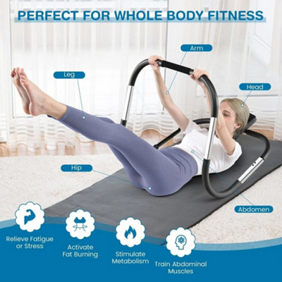 Abdominal Trainer Crunch Roller Sit Up Ab Exercise Machine Home Gym Abs ...
