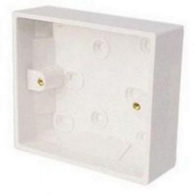 ABMPAT1G16 1 gang 16mm Surface Wall Mounting Pattress Box -White